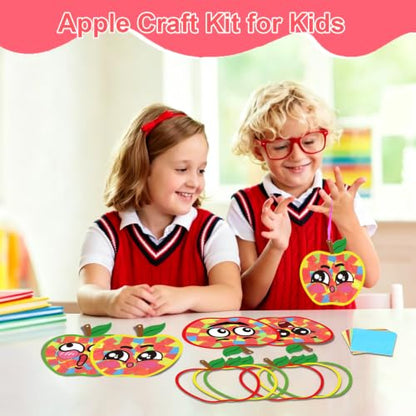 Fennoral 24 Pack Apple Back to School Craft Kit for Kids Bulk - color: Apple