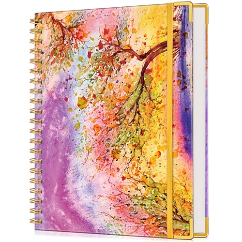 Lined Spiral Notebook Journal for Women, 150 Pages Cute Notebooks 5.75” x 8.38”, A5 Hardcover Spiral Journals with 100 GSM Thick Paper, College Ruled Notebook for Writing Work School, Autumn Tree - color: Autumn Tree