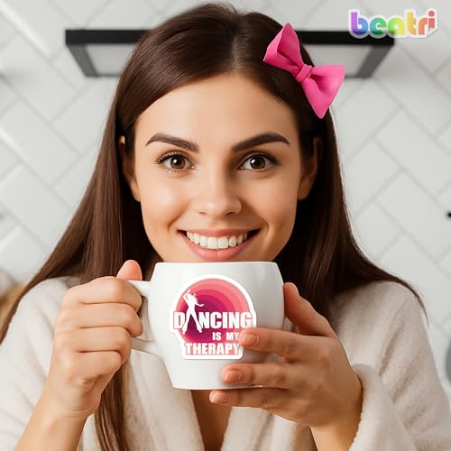 BEATRI Dancing Stickers Waterproof Vinyl 50Pcs Pink Dancer Decor - color: Dancing Stickers