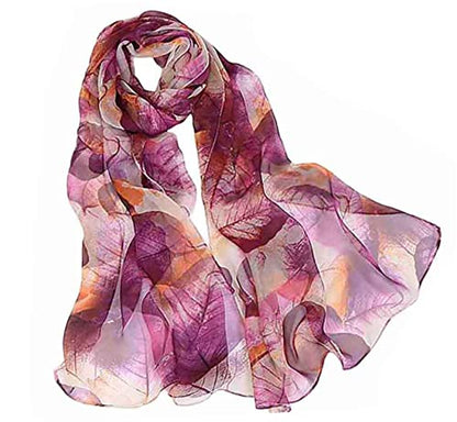 Pokeedioty Scarfs for Women Lightweight Scarves Elegant Floral Pattern Sheer Scarfs Shawls Wraps - color: Yh-110