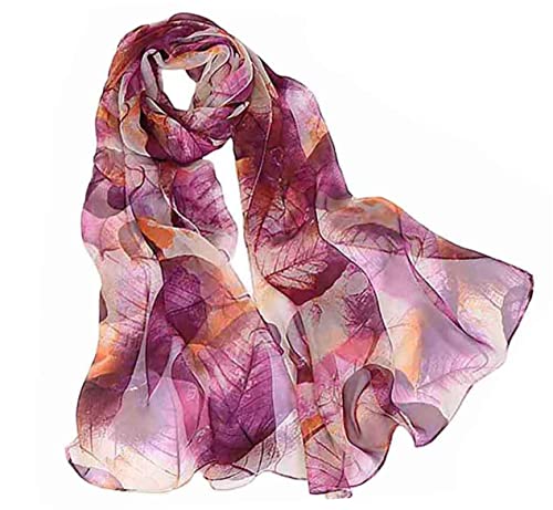 Pokeedioty Scarfs for Women Lightweight Scarves Elegant Floral Pattern Sheer Scarfs Shawls Wraps - color: Yh-110