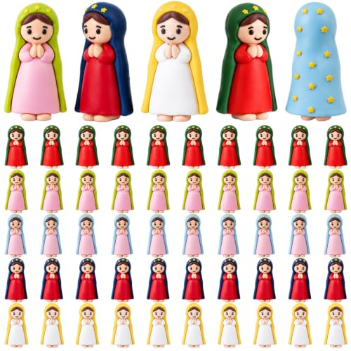 Amyhill Mini Virgin Mary Figurines - color: Colorful, size: Mary