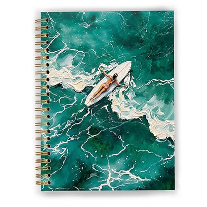 GDJIEGBC Coastal Beach Surf Notebook 5.5x8.3in - color: Color C
