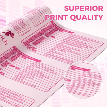 iCasso Pink Excel Cheat Sheet Desk Mat with Excel for Dummies - color: Pink