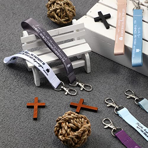 Roowest 120 Pcs Christian Bible Verse Keychains Gifts Bulk - color: Classic Color