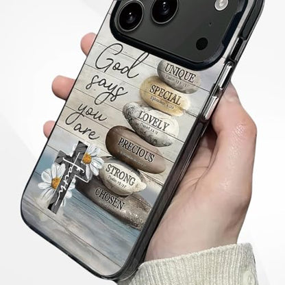 God Cross Wood Grain Phone Case Compatible with iPhone 17 Pro Case - color: Pattern 3, size: for iPhone 17 Pro