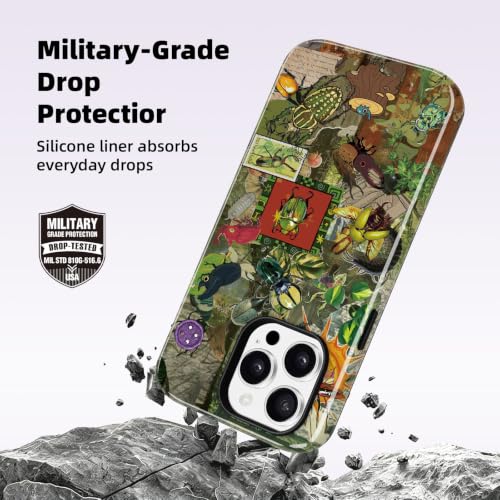 Kairos for iPhone 15 Case - Military Protection Beetle Nature Collage Bug - color: beetle, size: iPhone 15(6.1"2023)