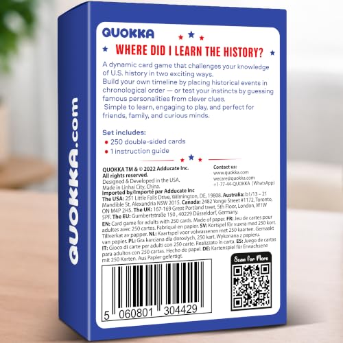 Quokka Trivia Game for Families - Fun Educational Trivia Cards - color: Dark Blue