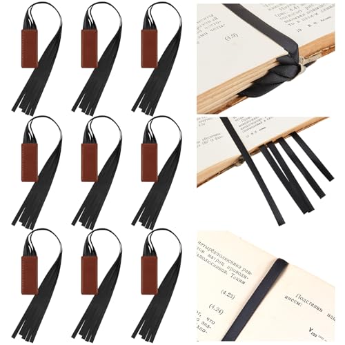 Outus 9 Pieces Bible Ribbon Bookmarks Multi Page Markers, Black Ribbon - color: Black Ribbon