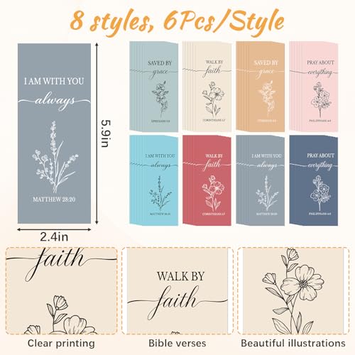 96 Pcs Bible Verse Pens & Scripture Bookmarks Inspirational Christian Gifts