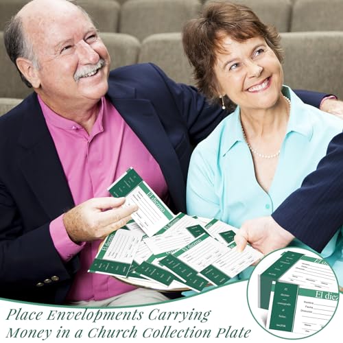 Woanger 500 Count Spanish Offering Envelopes Tithe Donation Tithes and Offering for Church Supplies(Stylish) - style: Stylish