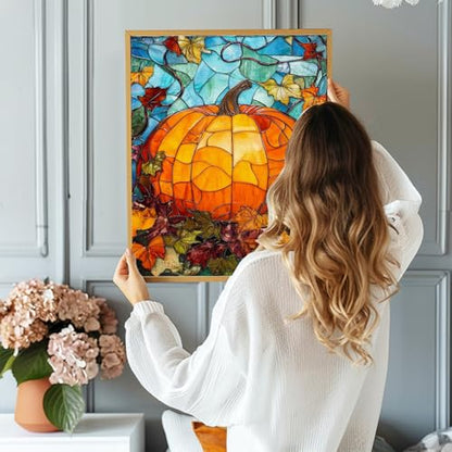 Pumpkin Diamond Art Kits for Adults,Fall Diamond Painting Kits for Beginner - color: JOJO-DP94