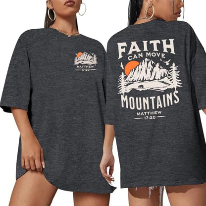 ASTANFY Oversized Tshirts for Women: Deserve Day Shirt Funny Skeleton Shirts Casual Oversized Graphic Tees Tops - color: Grey-faith, size: Large
