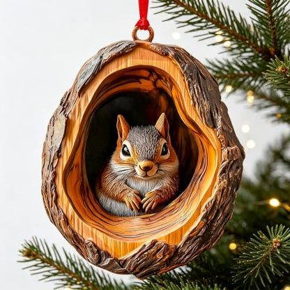 Squirrel Ornament, 3D Animal Ornaments for Christmas Tree, Squirrel Gifts - color: Squirrel