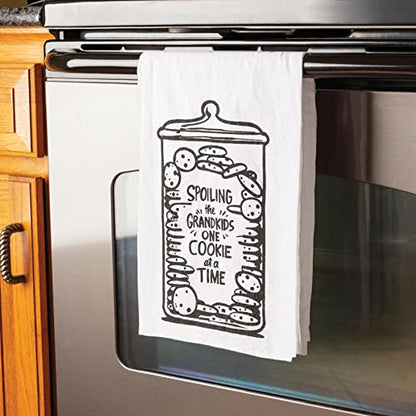 Primitives by Kathy Boho Cotton Kitchen Towel Set with Funny Sayings - Ideal Housewarming Gift, Fall Kitchen Decor and Home Kitchen, 28" x 28" - style: One Cookie