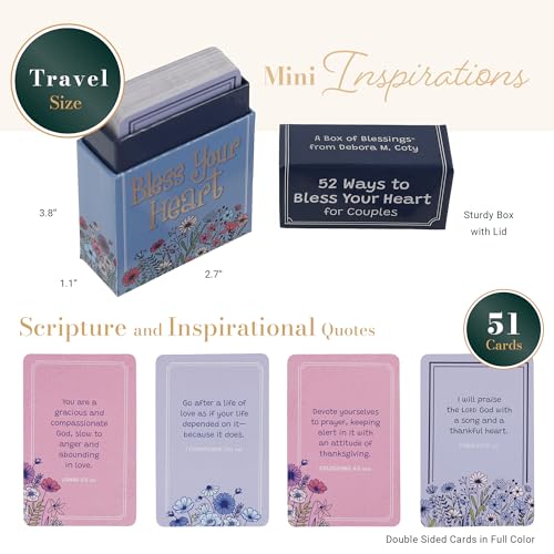Bless Your Heart - 52 Ways to Bless Your Heart for Couples, Inspirational Scripture Cards to Keep or Share
