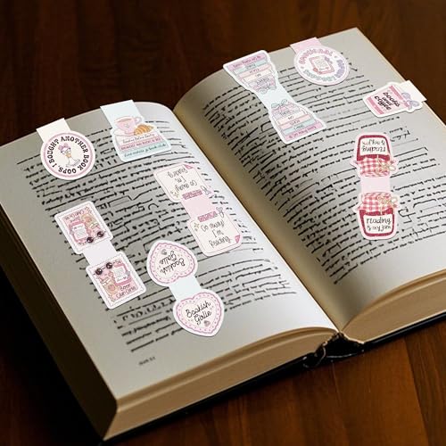 Magnetic Bookmarks for Book Lovers, Cute Book Marks, Bookmark Clips - color: Pink, Book Lovers