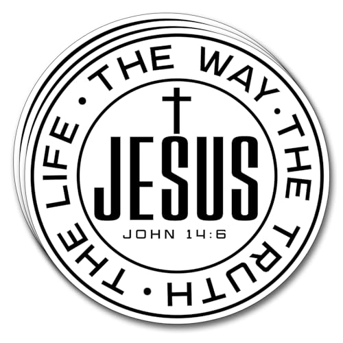 (3Pcs) Jesus The Way The Truth The Life Sticker Christian Inspirational Decals Decorate Books Laptop Phone Water Bottles Kindles Tumbler Waterproof Vinyl Stickers 3" Inch - color: Jesus the Way the Truth the Life