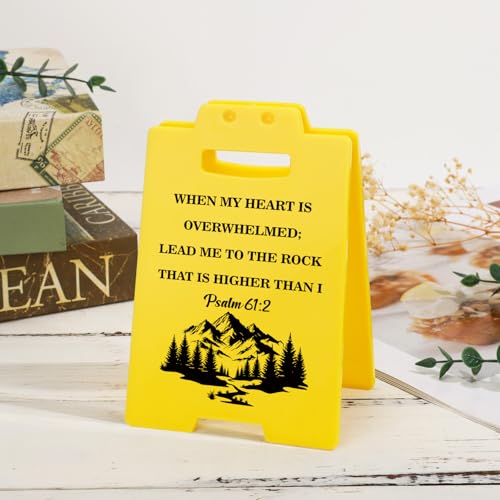 Christian Bible Verse for Women - Lead Me to the Rock That Is Higher Than I, Quote Psalm 61:2, Motivational Religion Desk Decor for Women Men Friend Galentines Valentines Day Birthday Gifts - style: Lead Me to the Rock That Is Higher Than I