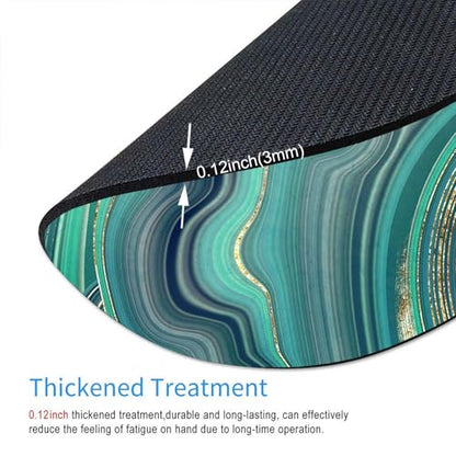 Mouse Pad, Cute Mousepad with Design, Round Luxury Green Marble Mat, Small Non-Slip Rubber Gaming Pads, Office Home Personalized Pad 7.9×7.9×0.12 inches - color: Luxury Green Marble