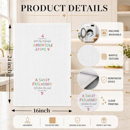 Christian Friendship Kitchen Hand Towels 16x24 Inch - color: Friendship