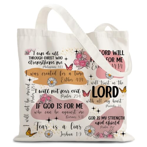 God Says You are Christian Canvas Tote Bags for Women, Inspirational Christian Gifts for Women - color: Bible