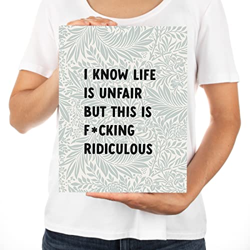 Andaz Press Jumbo Sympathy Card with Envelope, Sorry For Your Loss, Life Is Unfair But This Is F*cking Ridiculous, Pet Loss, Condolences Card with Big Blank Space For Friends Family 8.5" x 11", 1-Pack - color: Life Is Unfair