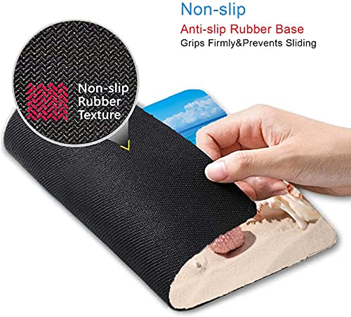 Sand Beach Mouse Pad,Cute Mouse pad,Custom Small Mouse Pads with Designs,Portable Office Non-Slip Rubber Base Wireless Mouse Pad for Laptop - color: S302