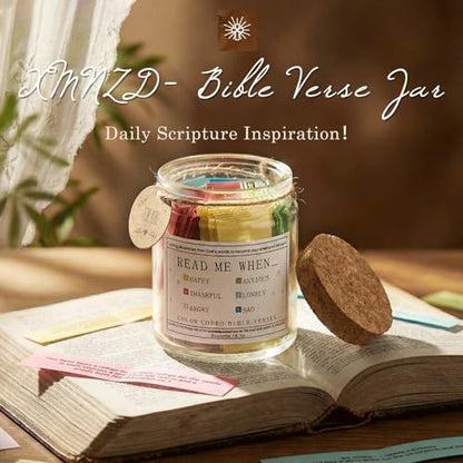 Christian Gifts for Women Faith,Birthday Christmas Baptism Graduation Gifts for Her,Inspirational Religious Gift, Catholic Spiritual Gift Basket,Bible Verse Jar,Bible Accessories - color: Coloured