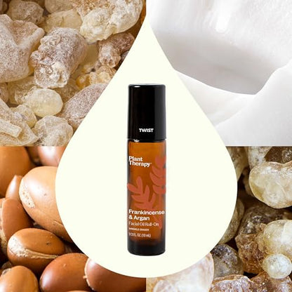 Plant Therapy Frankincense & Argan Facial Serum Roll-On, 10 mL (1/3 oz)