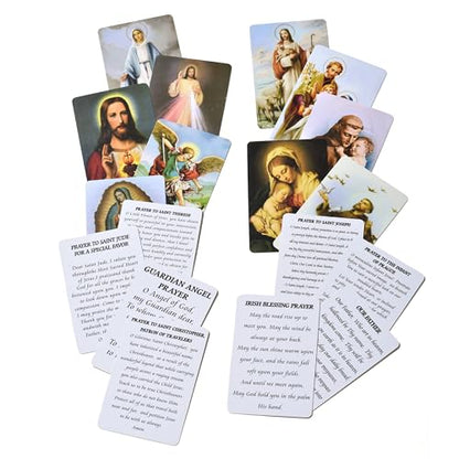 Guadalupe Rosary Beads for Women with Metal Box and 18pcs Holy - color: Pink