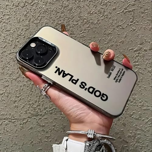 God's Plan Christian Bible Verse Phone Case for iPhone 12 Pro Max, Black 2 - color: Black 2-God's Plan, size: iPhone 12 Pro Max