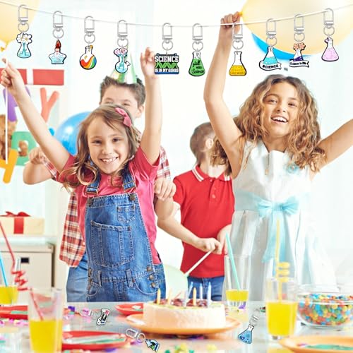 Cute Keychain Bulk,Cute Key Chain for Car Keys Purse Bag Rewards - color: Science-30