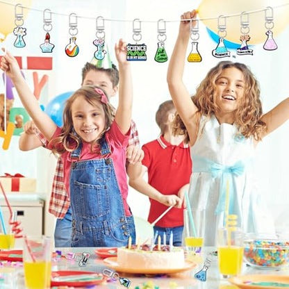 Cute Keychain Bulk,Cute Key Chain for Car Keys Purse Bag Rewards - color: Science-30
