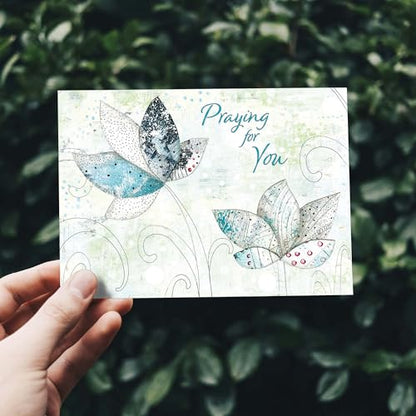 KJV Lotus Flower Praying for You Card, 1 Count - color: Lotus Flowers