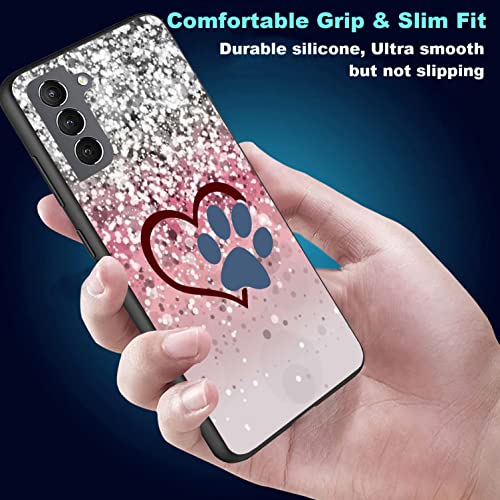 for Samsung S23 Case, Ultra-Thin Drop-Proof Soft and Smooth Liquid Silicone Phone Case, Suitable for Samsung Galaxy S23 Case 6.1 inch, Bling Footprint - color: HTT-H1-S23 021