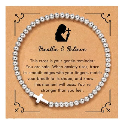 RZKING Cross Bracelet for Women, Christian Gifts for Women Friends Mom - style: Relaxation