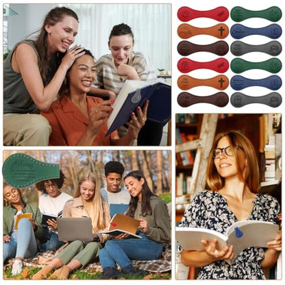 Sinload 24 Pcs Magnetic Leather Bible Bookmarks Bulk Pastor Gifts, Classic - style: Classic