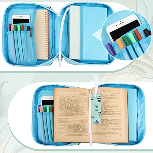 Laumoi Bible Cover Case for Women 10'' Floral Bible Cover Case Women Portable Protective Bag for Bible Study Supplies(Motivational Words) - style: Motivational Words