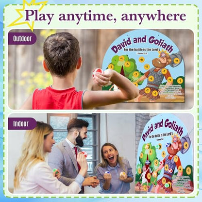 Soulchen David and Goliath Dart Board Game for Kids Religious Activities