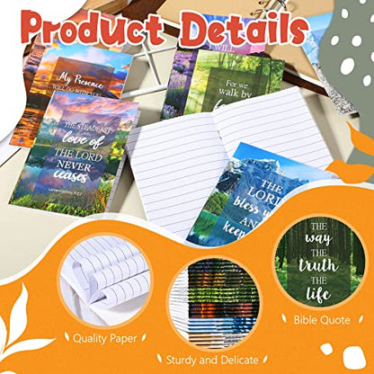 CHENGU 100 Pcs Bible Verse Notebook Christian Journals Bulk, Classic Style - style: Classic Style