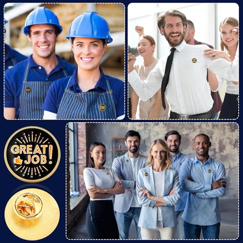 Ceenna 50 Pcs Employee of the Month Star Lapel Pins, Great Job - style: Great Job