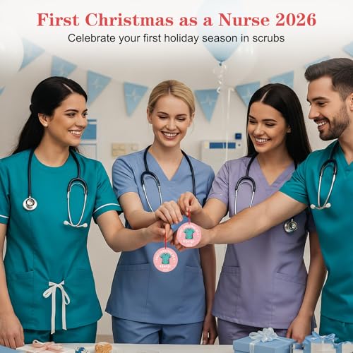 D4DREAM Nurse Gifts for Women Acrylic First Christmas as A Nurse Ornament - color: 4-3 Nurse
