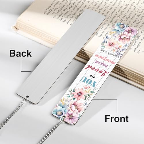 Metal Bible Verse Bookmarks Gifts, Christian Gifts for Women, Religious Motivational Book Marker for Friends Girl Sister Female Bookworms Book Club Religious Gift - style: YOU are Loved beyond meagure