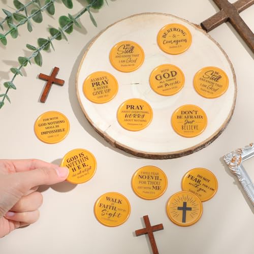 Eersida 120 Pcs Christian Coins Bulk Bible Verse Jesus Tokens, Vintage - style: Vintage