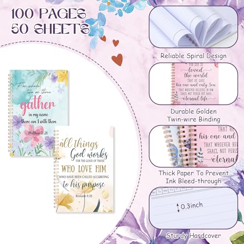 Supervitae 12 Pack Christian Journals Notebooks Gifts for Women,Pastel - style: Pastel