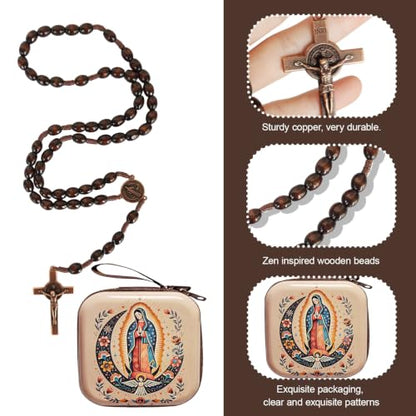 Catholic Rosary Beads, Rosarios Cross Pendant Decorative Prayer Box - color: Style-6