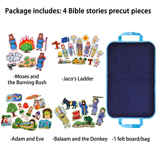 CHEFAN 8 Pack Felt Board Bible Stories Set, Flannel Board Stories