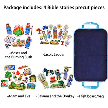 CHEFAN 8 Pack Felt Board Bible Stories Set, Flannel Board Stories