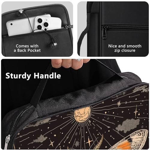 Bible Cover for Women Kids, Bible Carrying Case Church Bag Bible Protective with Zippered Back Pocket, Gift for Adults Lady Women Men, Moth - color: Moth